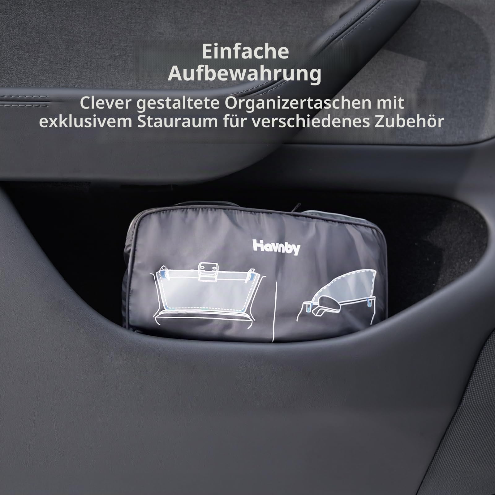 Havnby 8-teiliger Sichtschutz für Tesla Model Y Juniper 2025-2026 | Faltbare Vorhänge für Windschutzscheibe und Fenster mit UV- und Sonnenschutz für Camping und mehr Privatsphäre