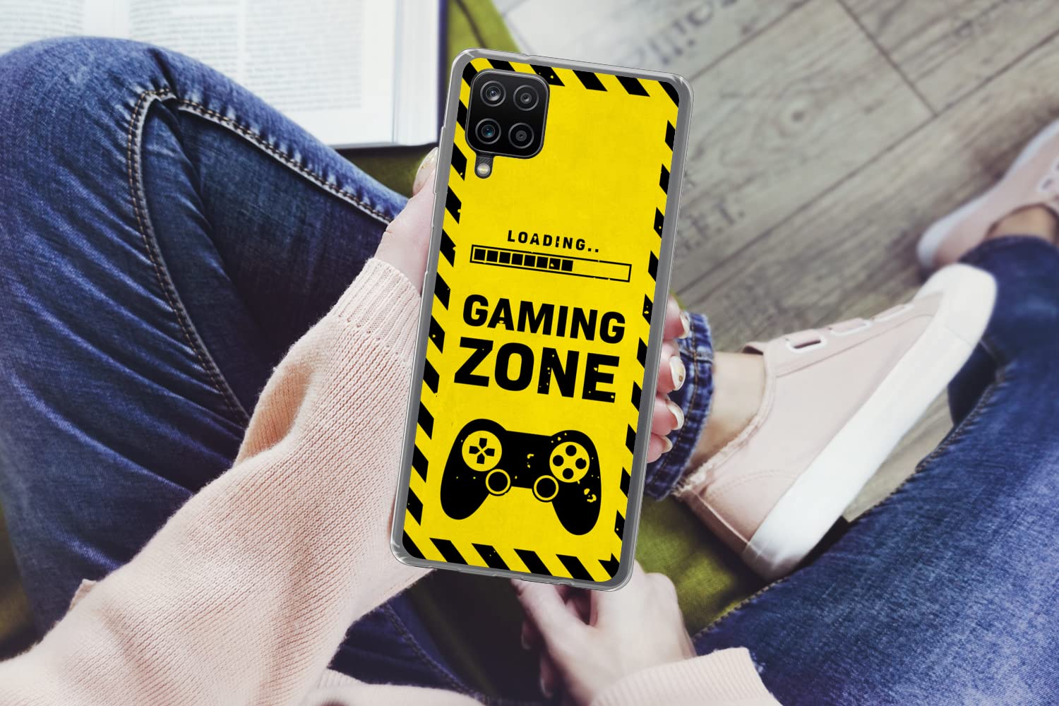 Funda para Samsung Galaxy A12 - Juego - Citas - Mando - Zona de Juego - Juego - Funda de Silicona/Funda Blanda para teléfono móvil