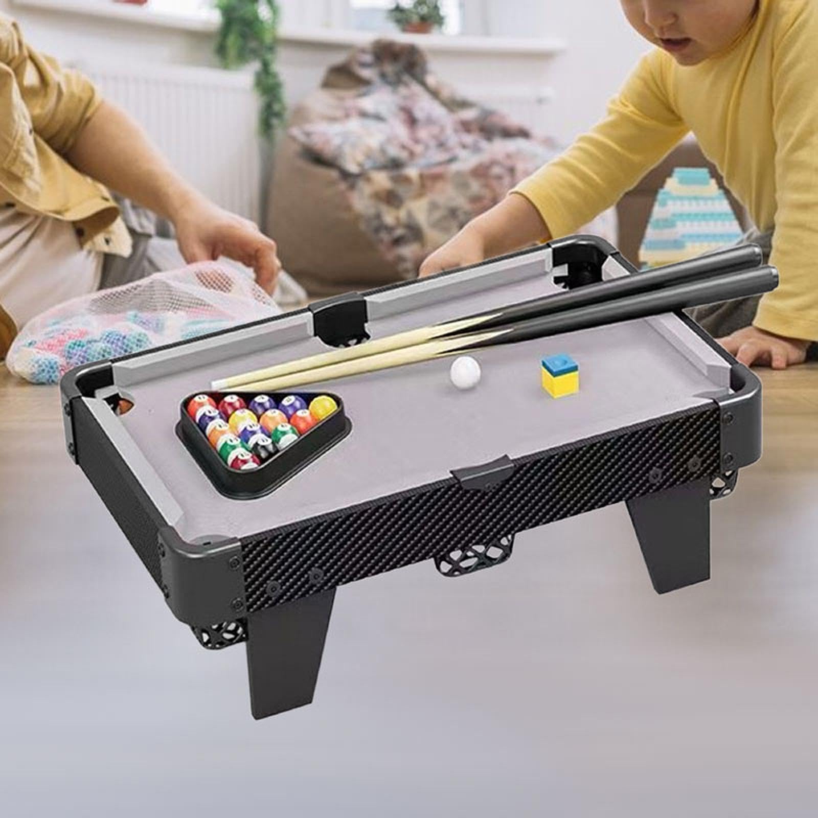 predolo Mini Tavolo da Biliardo per Bambini, Piccolo Tavolo da Gioco da Biliardo per Uso Interno, da Viaggio E da Casa
