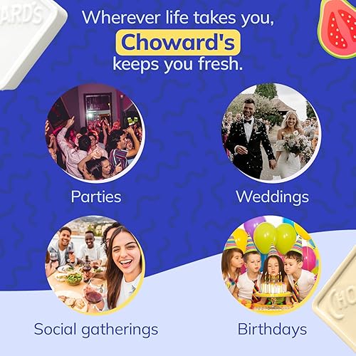 Miniatura 7 de Choward's - Paquete variado de caramelos de mentas | Violeta, menta verde, menta, guayaba y limón | Sabores aromáticos atrevidos | Perfecto para