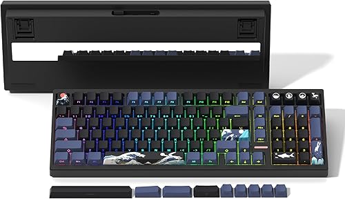 Teclado inalámbrico para juegos QMKVIA, teclado mecánico, Bluetooth 5.02.4GHzUSB-C teclado programable con cable