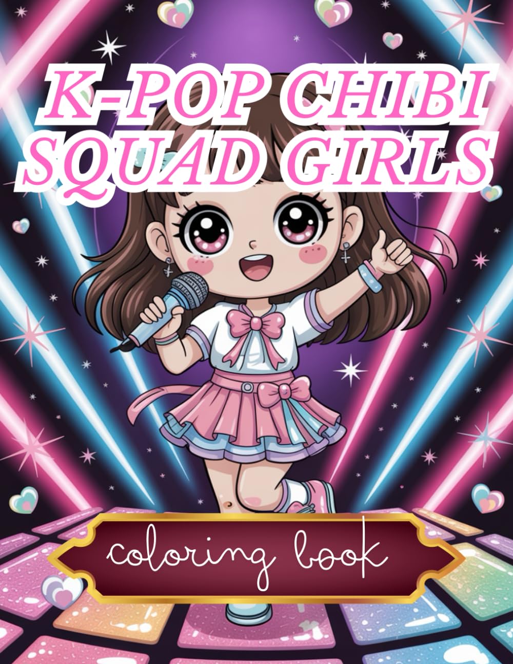 K-pop chibi squad girls: Coloring book for kids 120 pages