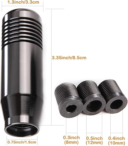 Miniatura 4 de Arenbel Pomo de palanca de cambios de aleación de 3 pulgadas, manijas para palanca de cambios de carreras, se adapta a la mayoría de vehículos