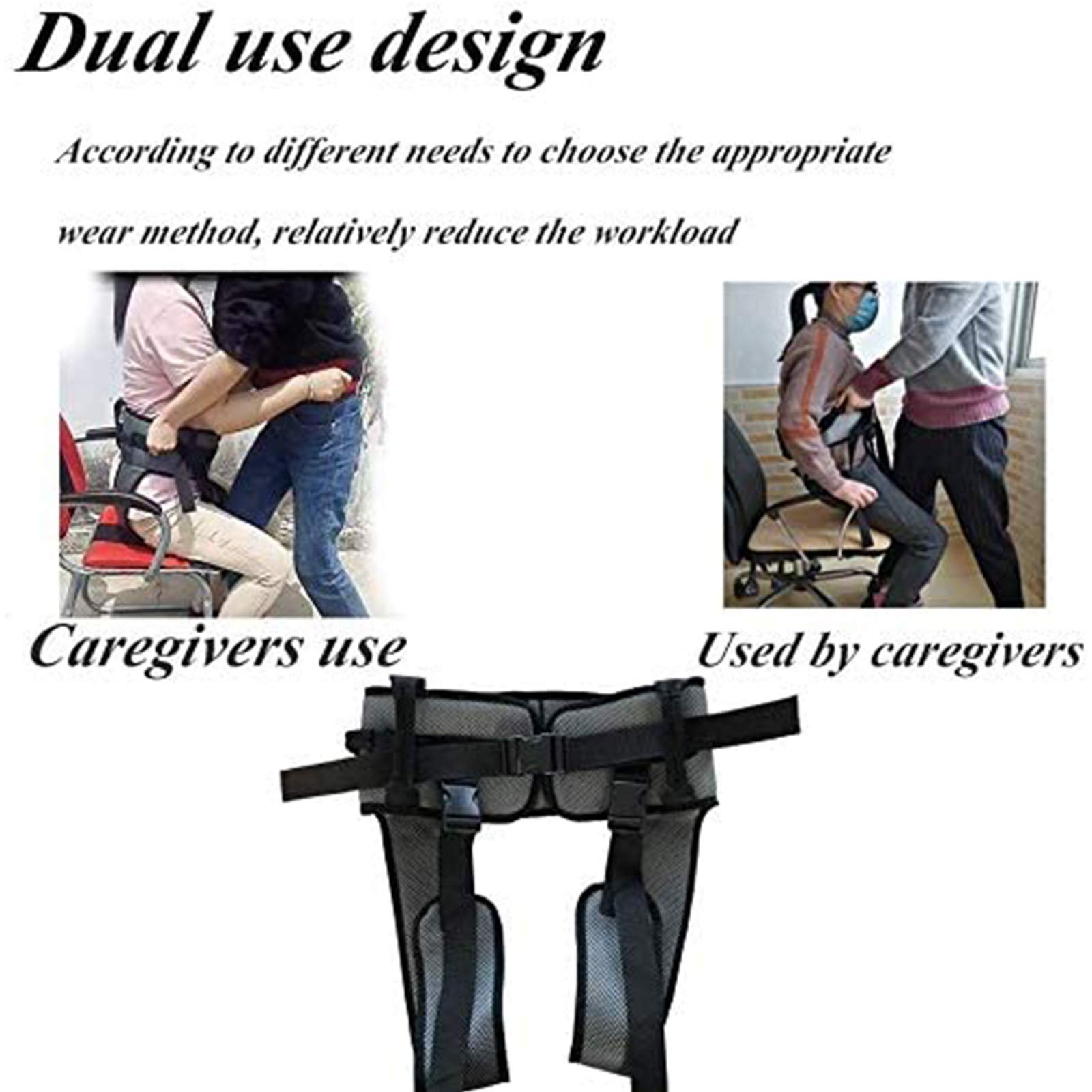 Cinturón Transferencia con Asas Ayuda para Caminar y Estar Pie Cinturón para Caminar Acolchado Ayuda para Caminar y Caminar Tamaño Ajustable para Cuidado Ancianos y Pacientes