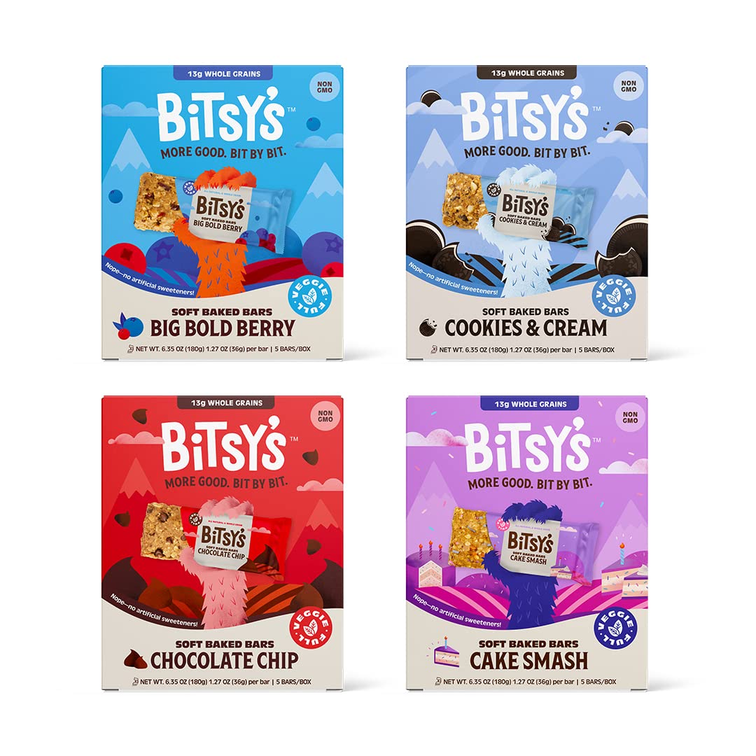 Bitsy's Soft Baked Bars Variety Pack, 20 Bars