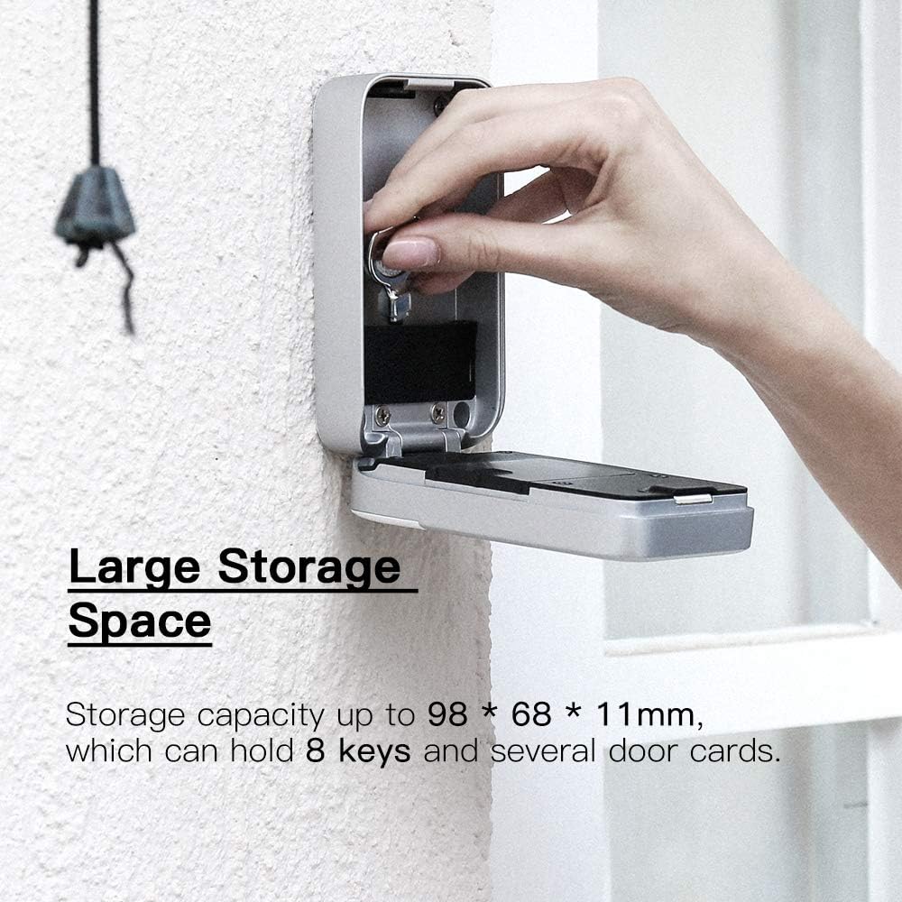 New Arrivals YEEUU Smart Keybox Lock with Fingerprint Passcode and Management APP, Perfect for Smart Home, Airbnb and Rental Business, Newest 2021 Version (K140)