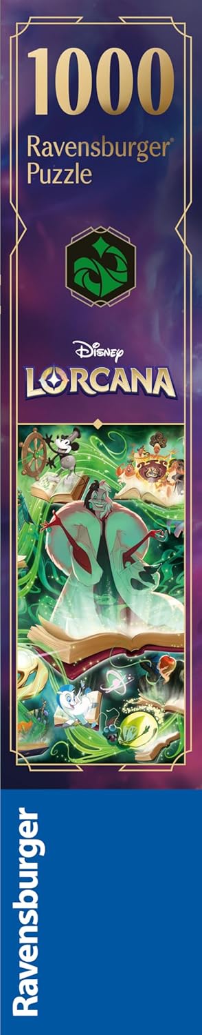 Ravensburger Disney Lorcana - Glimmers of The Realm: Emerald 1000 Piece Jigsaw Puzzle | Premium Quality Made in Europe | FSC Certified Materials