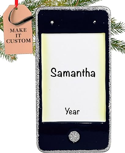 Adorno personalizado para teléfono celular 2025 Personalización gratuita las 24 horas Adornos de Navidad para adolescentes grabados con láser para