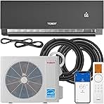 TOSOT 18,000 BTU 24.5 SEER2, Energy Star Mini-Split Air Conditioner and Heating, WiFi-Enabled Ductless Inverter AC Unit, Supports ERV System Add-On, 208-230V, Aoraki Series, Black