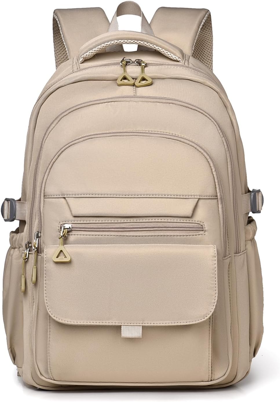 Preppy Laptop Backpacks for College Women Cute Kawaii Aesthetic Commute Bag Lightweight Y2K Retro Travel Daypack (Beige)