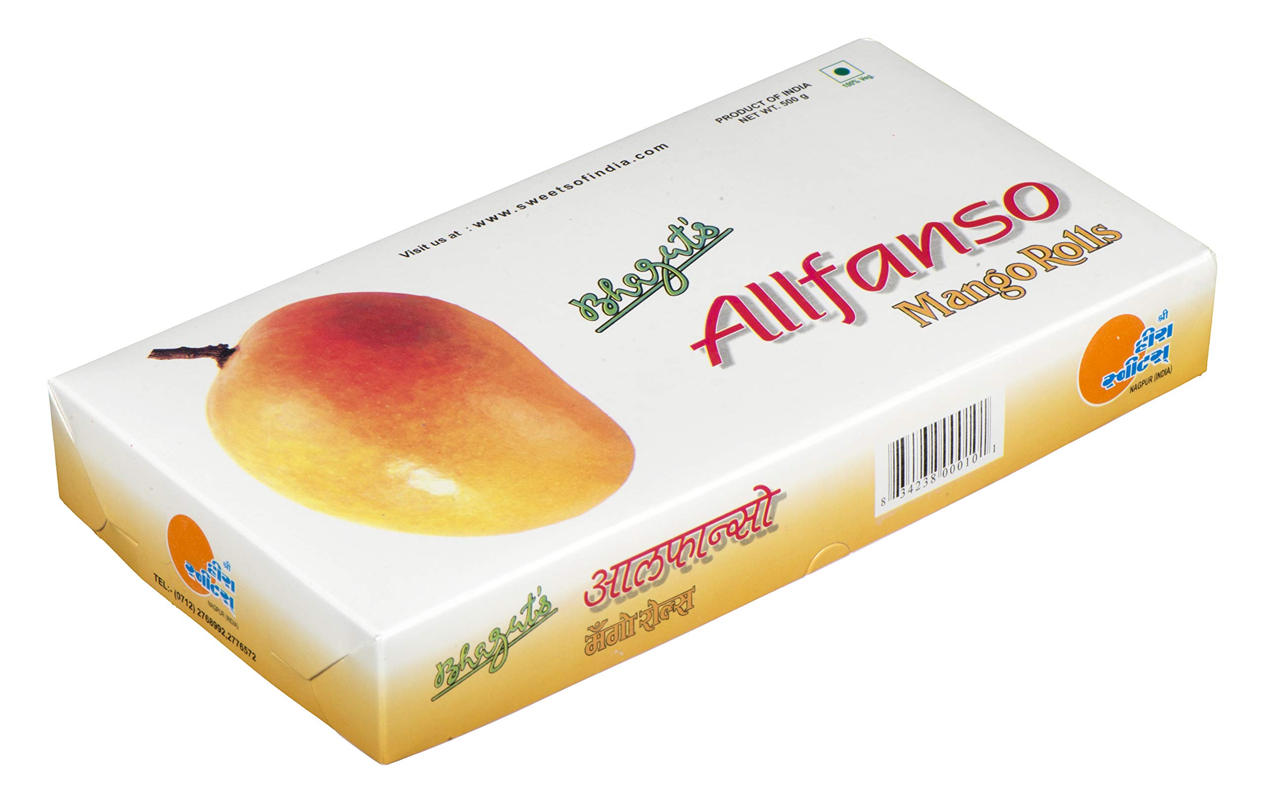 Bhagat’s Heera Sweets SonRoll Mango Rolls Flavoured | Gift Pack 500g | Traditional Indian Soan Mithai | Ideal For Festival & Celebration Sweets