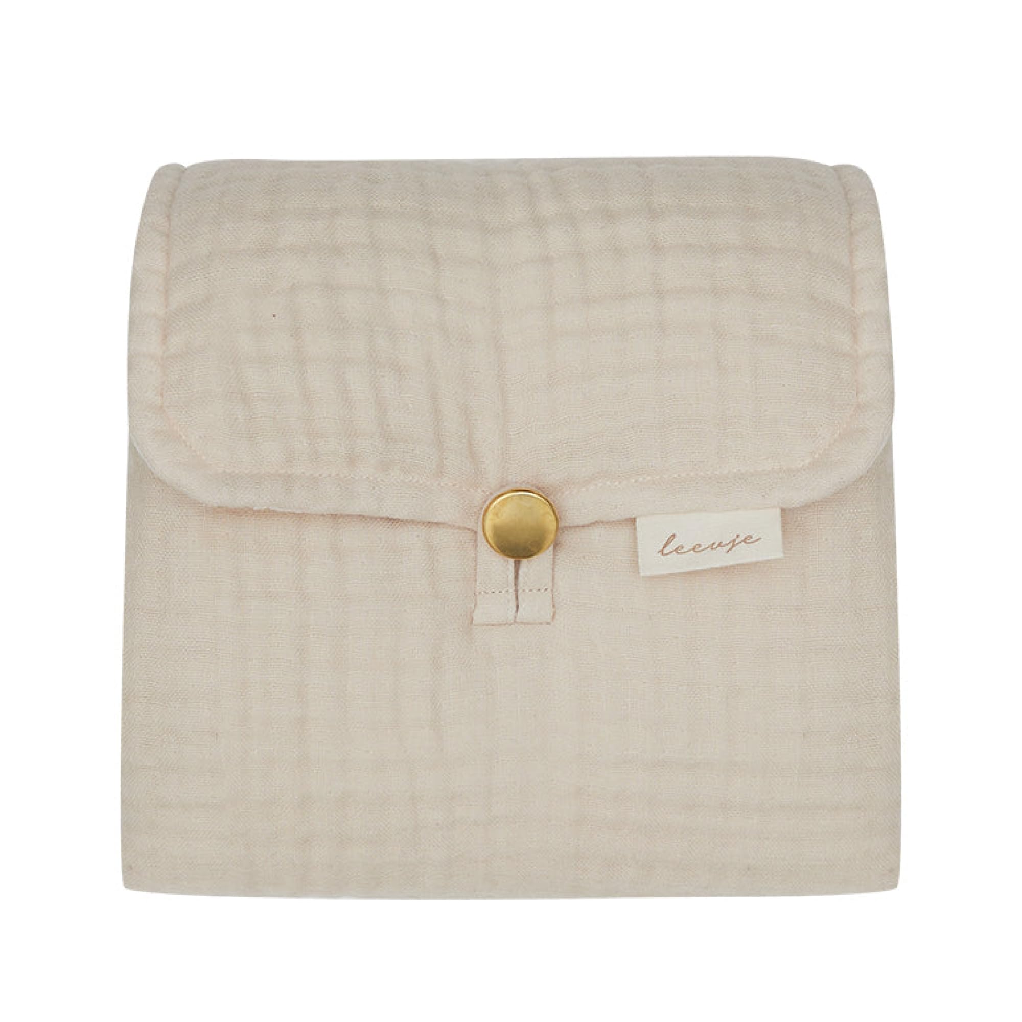 Wickelunterlage für Wickeltisch & Unterwegs [100% BAUMWOLLE] - Wickelunterlage in Beige - Wickelkommode Unterlage - Wickeltischauflage aus Stoff Abwaschbar - Wickelmatte - Baby Changing Mat