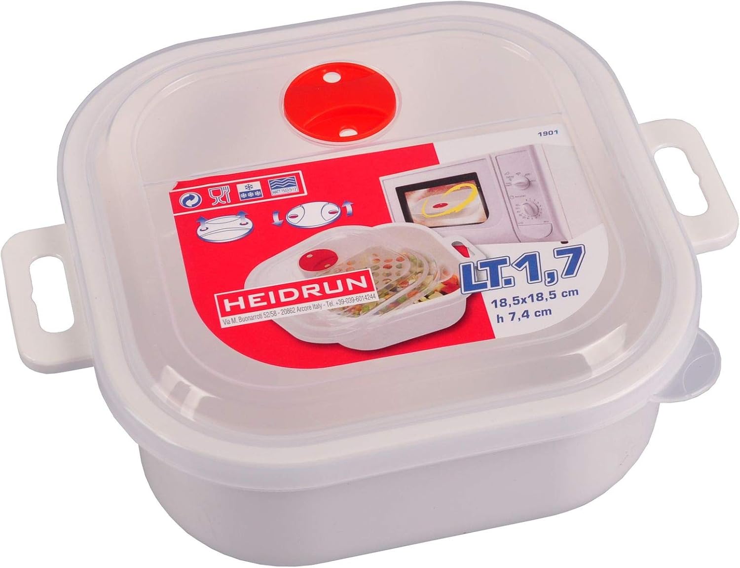 Heidrun 1901 Behälter Mikrowelle, 1.7, weiß/transparent : Amazon.de: Küche, Haushalt & Wohnen