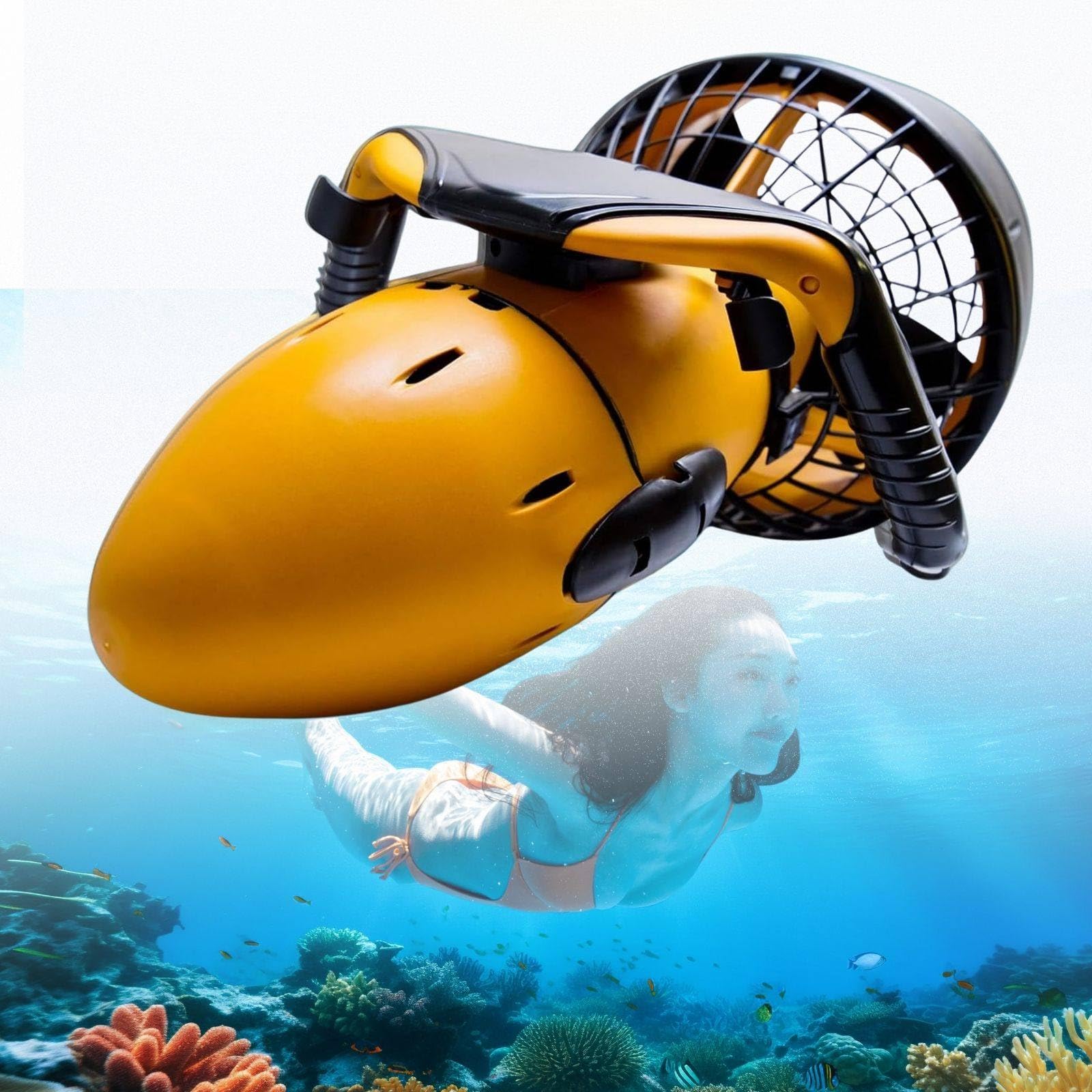 HalksuyNa Water Scooter with 60min Runtime, IP68 Waterproof 30M, Adjustable Speed Device for Pool Diving Swimming Ocean Exploration Outdoor Sports