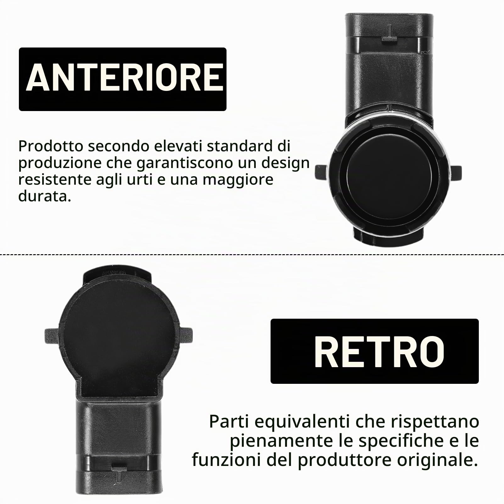 4 sensori di parcheggio anteriori e posteriori PDC per A1 A3 Q2 Q3 TT Golf J-t-a P-s-t ecc 5Q0919275, 5Q0919275B, 5Q0919275BGRU