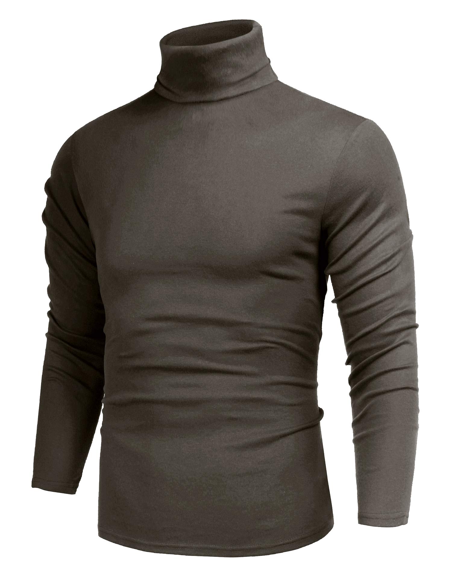 poriffMen's Casual Slim Fit Basic Tops Knitted Thermal Turtleneck Pullover Sweater