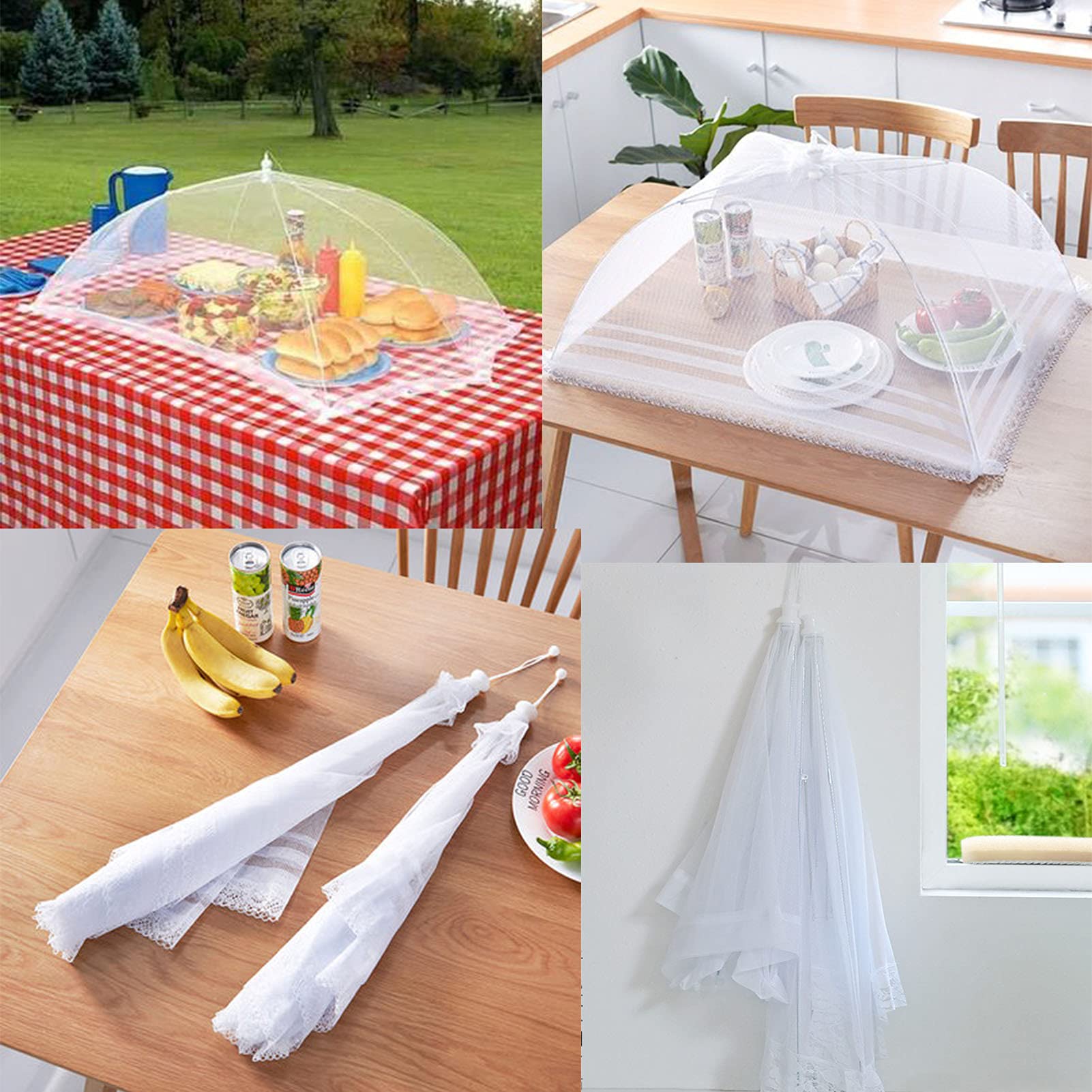 Housse Alimentaire En Maille Pliable - Anti-mouches Pour Barbecue Et Pique-nique