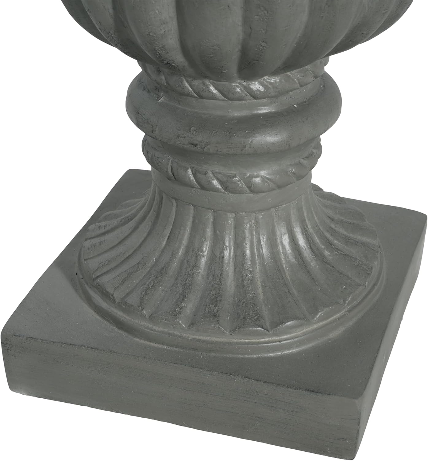 GDFStudio Gray 26" Urn Planter – Handcrafted MGO Decorative Planter for Indoor Outdoor Use – Classic Garden Patio Living Room Flower Pot, 18.75"x18.75"x26.25", Sturdy, No Assembly Required