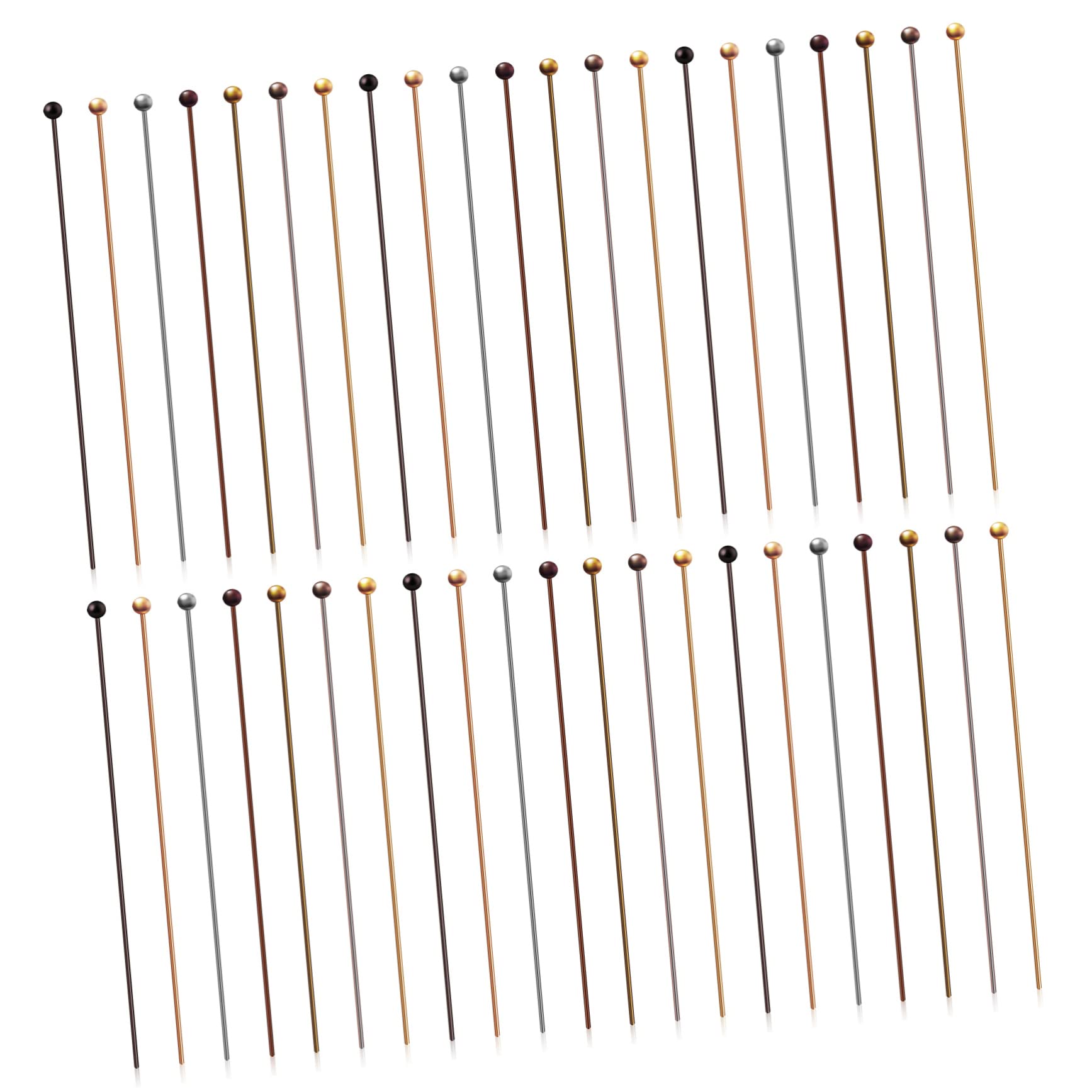 ERINGOGO Set of Jewelry Making Needles Thin Ball 0.6 * 50mm for Beading Earring Bracelet Necklace