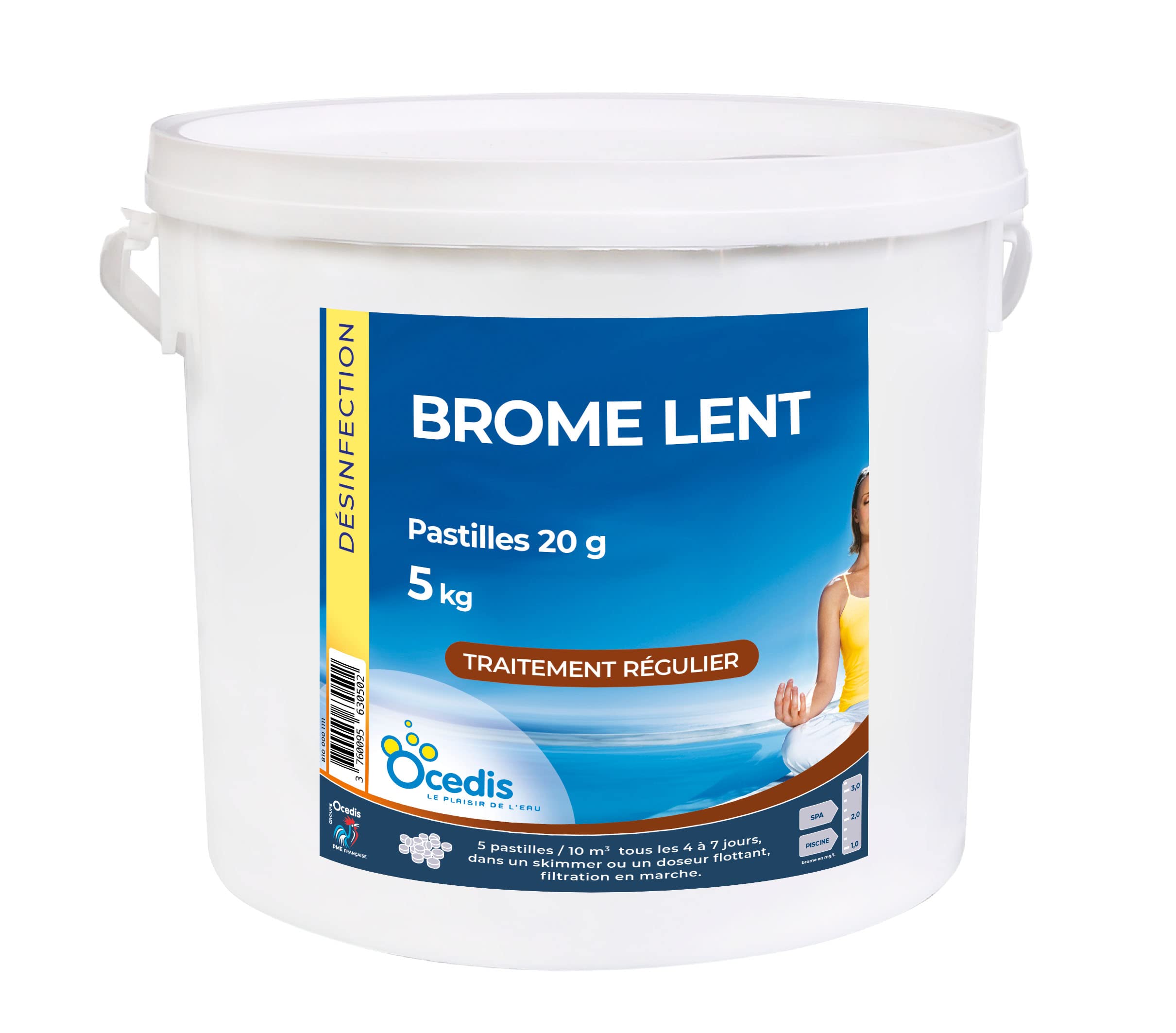 Brom langsam Pool Tabletten 20 g ocedis 5 kg
