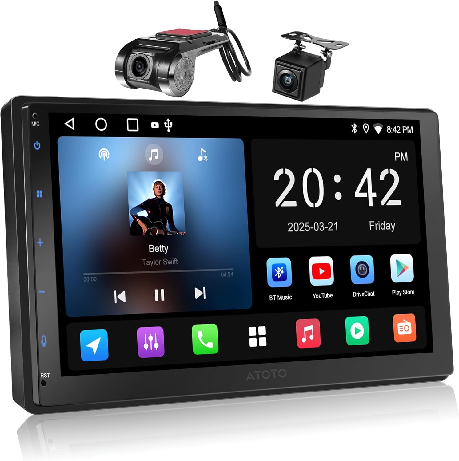 ATOTOZONE A5L Android Car Stereo with 7" Display