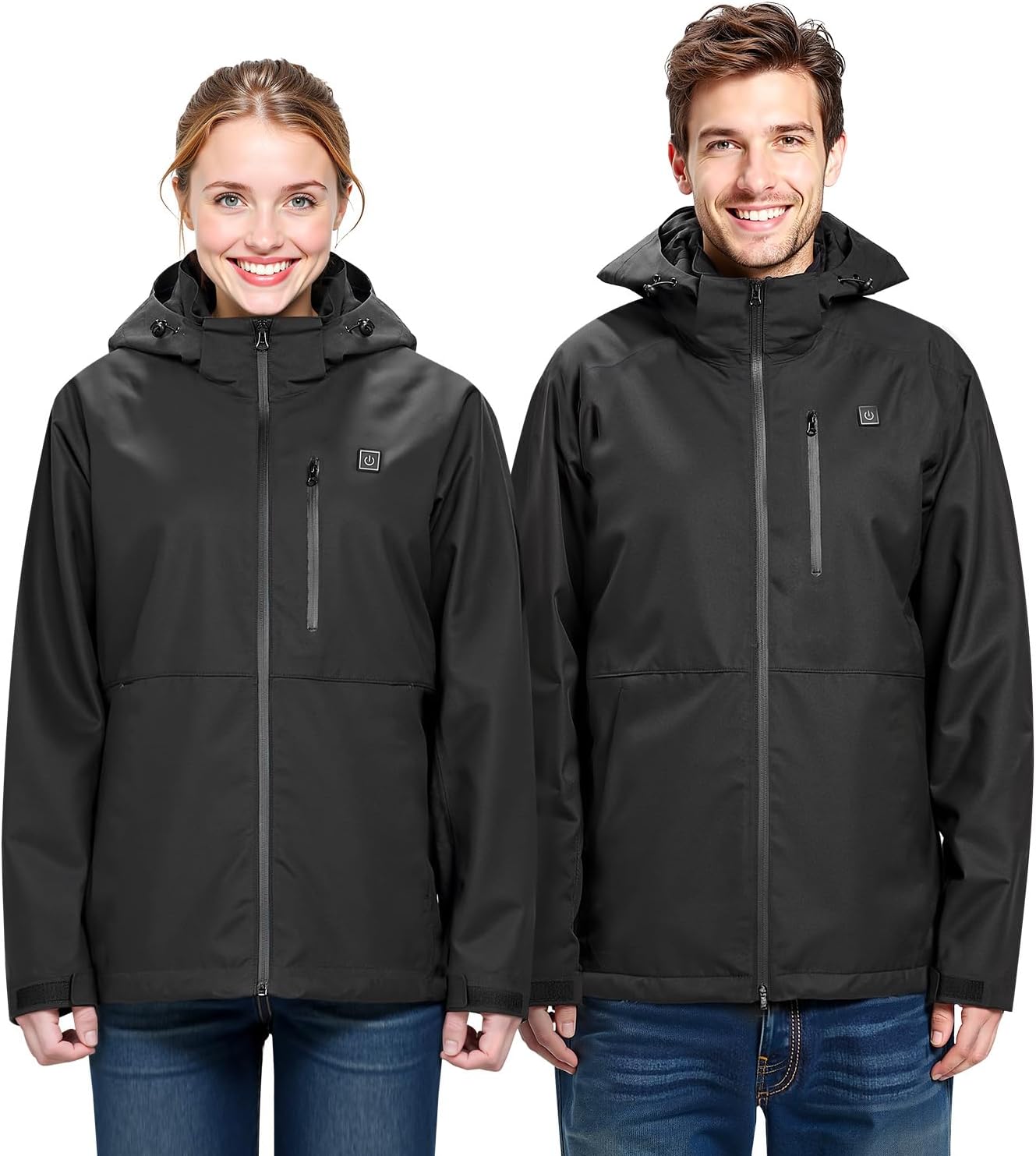 VEVOR Heated Jacket with 7.4V Battery Pack, Windproof and Waterproof Lightweight Heating Coat