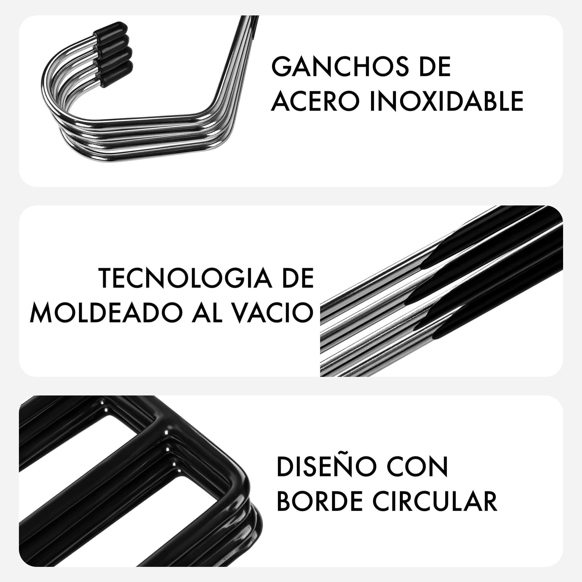 Pack de 4 Perchas para Pantalones, Percha múltiple, 5 Niveles, Ahorrar Espacio, Organizador Perchas, Antideslizante, para Ropa, Vaqueros, Corbatas, Bufandas, Vestidos, Toallas