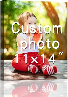 YK artwood Custom Canvas Upload Images - Custom Canvas Prints with Your Photos 11x14 inch - Personalized Canvas Pictures for Kid Lover Pet Family - Canvas Framed