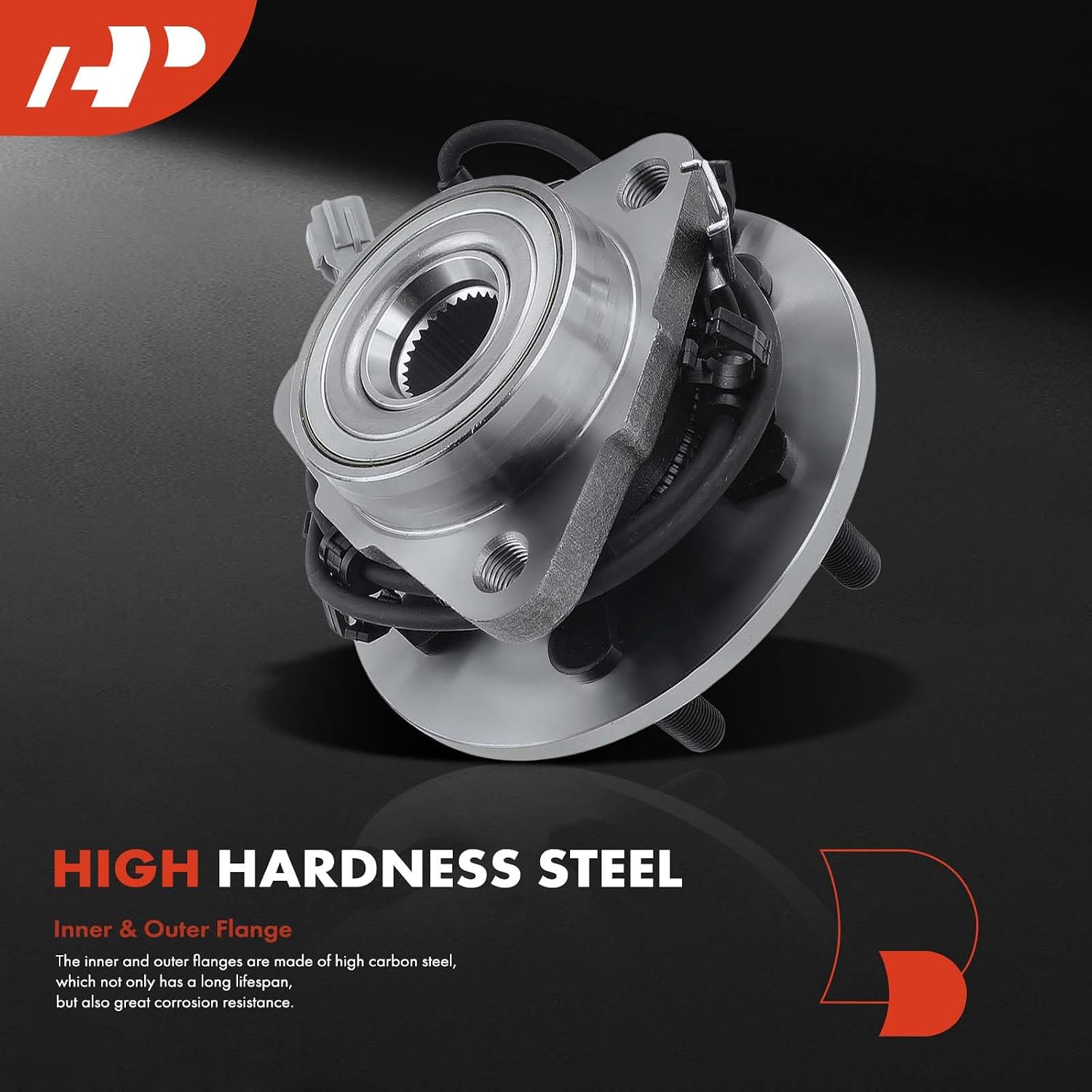 A-Premium Front Right Wheel Bearing and Hub Assembly with ABS & 6-Lug Compatible with Dodge Durango 1998-2003, Dakota 1997-2004, 4WD and 4-Wheel ABS