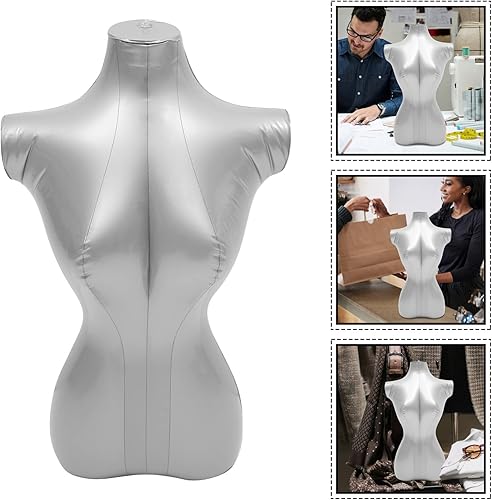 Miniatura 3 de Torso de maniquí femenino, inflable, medio cuerpo, camisa de torso de exhibición, modelo de mujer, maniquí de parte superior del cuerpo, accesorios