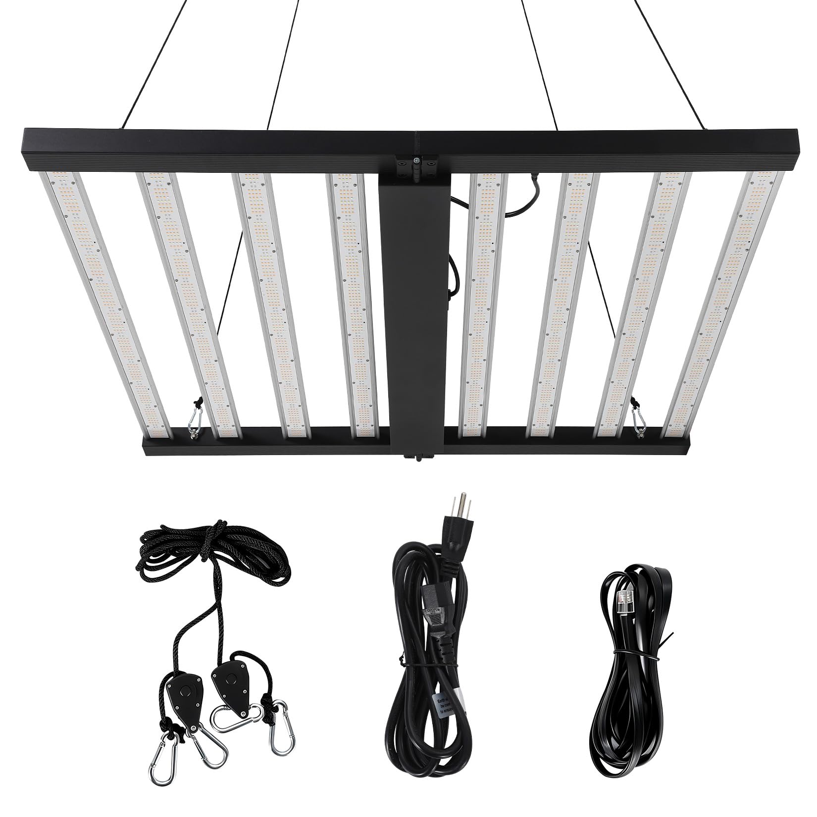 Garvee 600/720/1000w Lampe LED Horticole à 8 Bandes, 230V Lampe Plante Interieur avec Lumière Réglable et Pliable, Couvre 4x4 Pieds, Convient Aux Plantes D'intérieur, Aux Semis y Aux Légumes