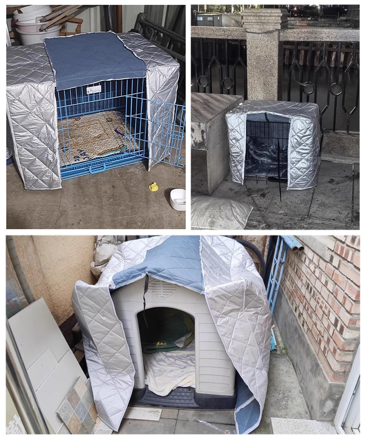 ZIMGOD Warm Dog Crate Cover 24inch 30inch 36inch 42inch 48inch, Thermal Cotton Pet Cage Kennel Cover, Cat Rabbit Cage Privacy Cover for Cold Weather(76x48x53cm (30x19x21in))