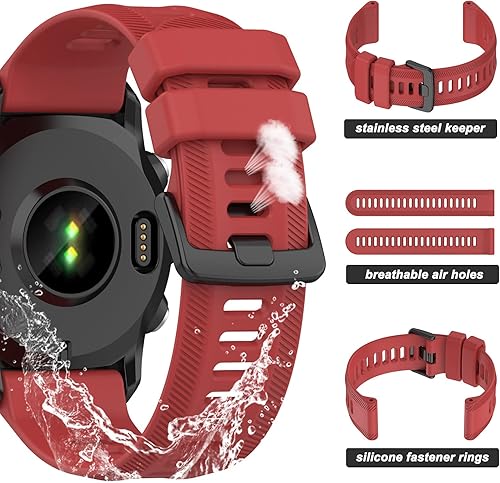 Miniatura 10 de Miimall Compatible con Garmin Forerunner 965955 Band 0.866 in Silicona