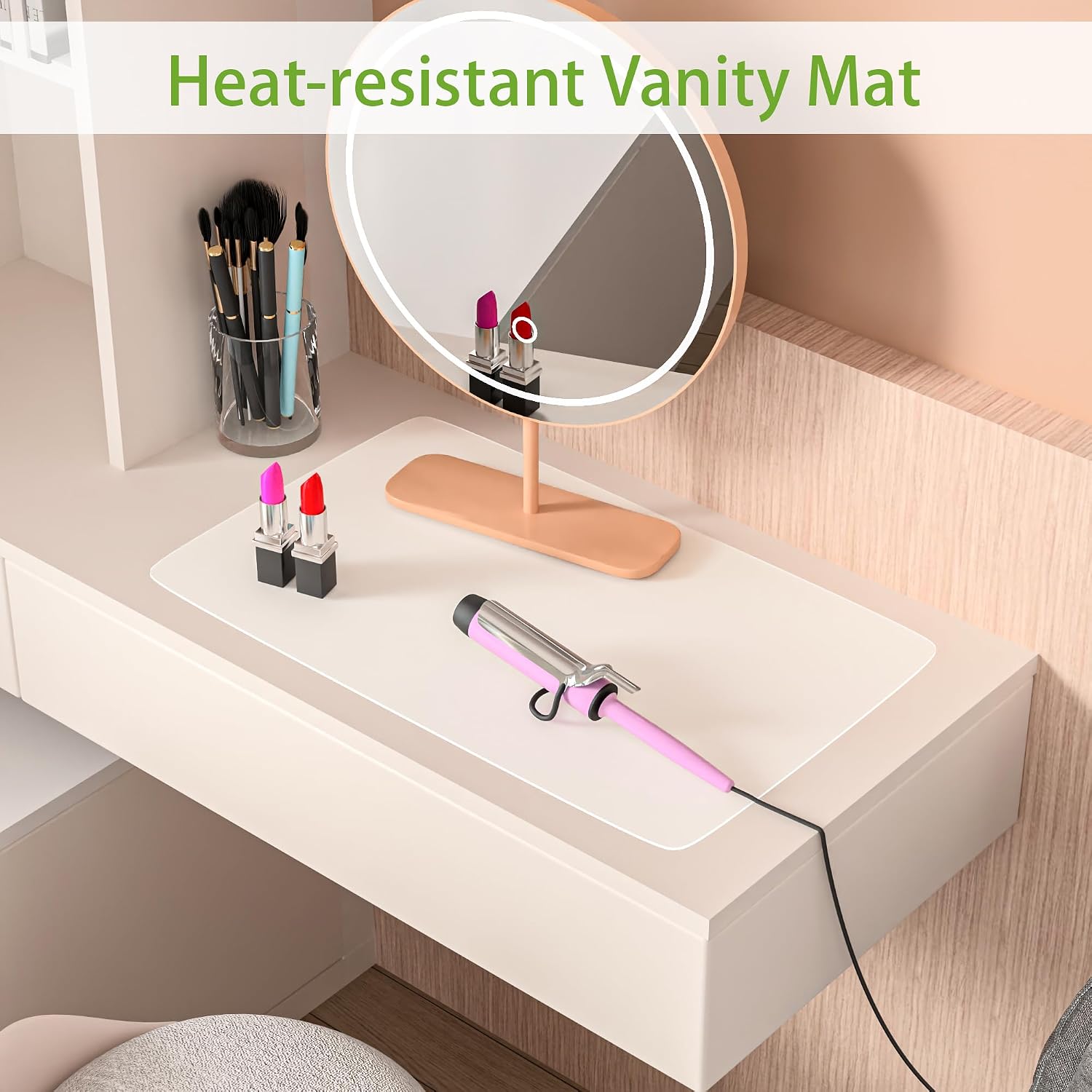 4Pcs Silicone Mats for Kitchen Counter: 10.24"x14.2"(1mm Thick) Clear Small