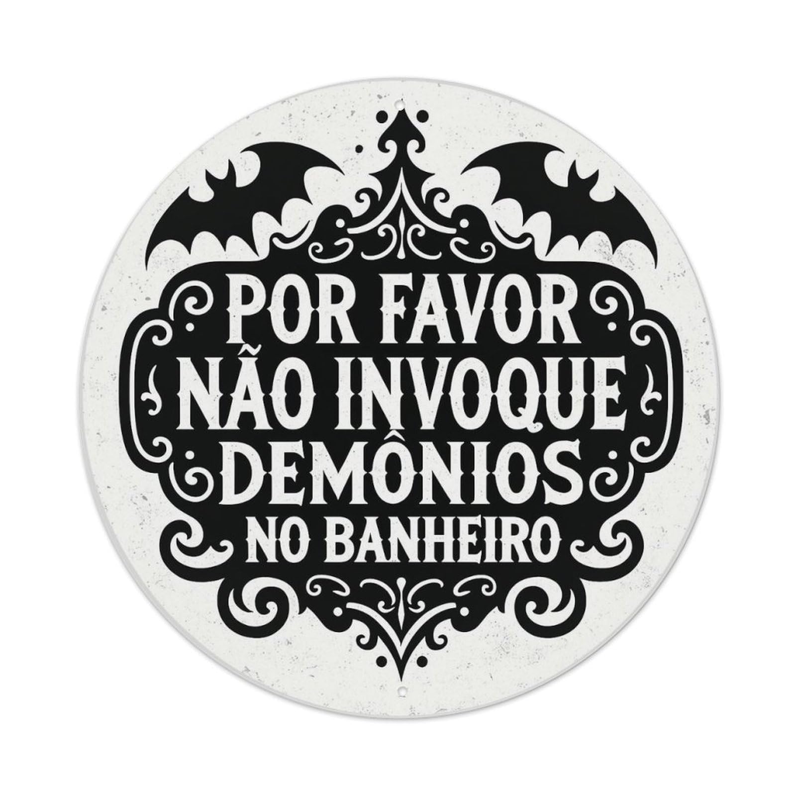 Jdyansheng Vintage Por Favor Nao Invoque Demonios Tin Sign Metal Poster Metal Signs For Home Man Cave Bar Cafe Kitchen Laundry Room Wall Decorations 8X8 Inches
