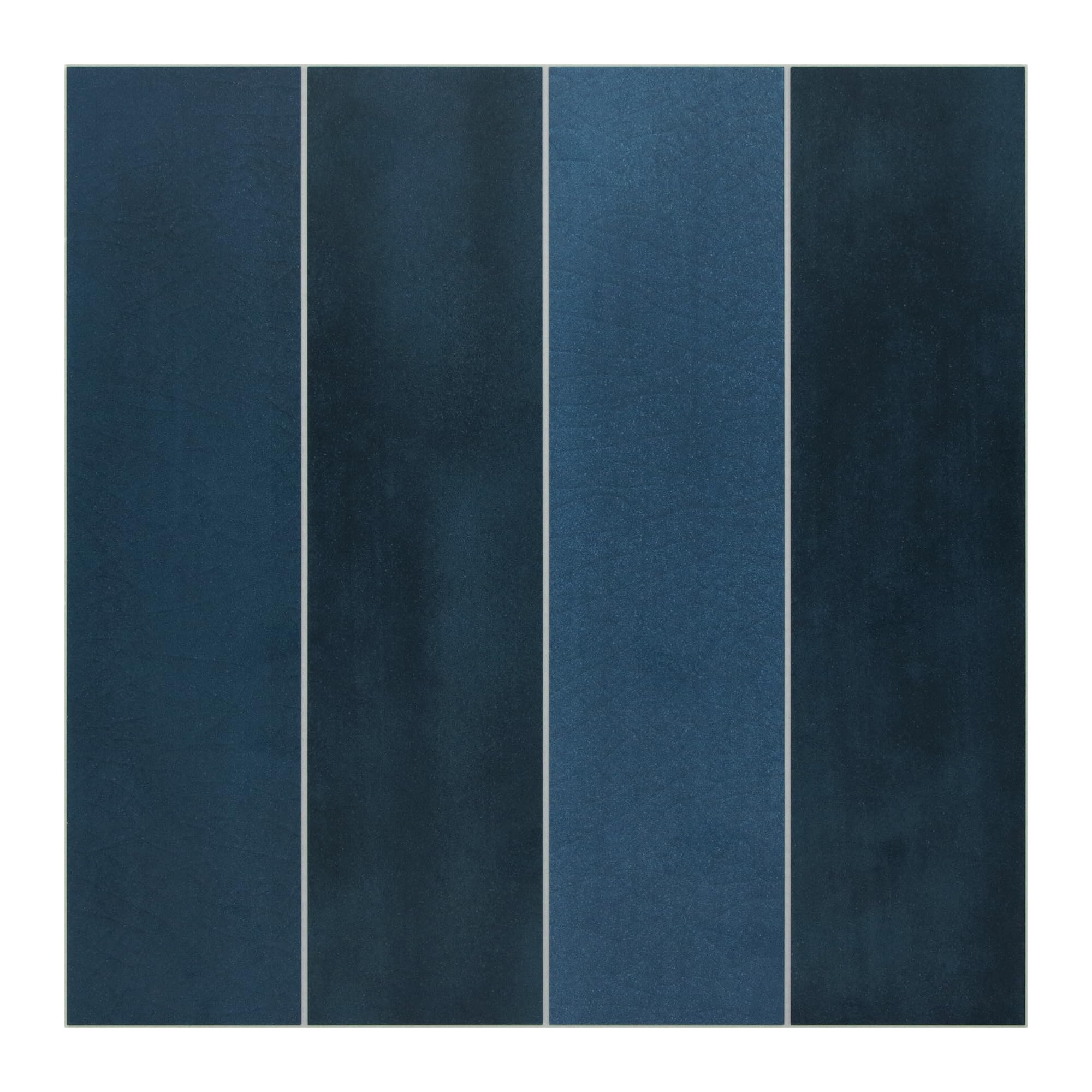 sunwings 16-Sheet Peel and Stick Backsplash Tile, 9" x 9" Stacked 3D Handmade Looks Square Self Adhesive Wall Tiles for Kitchen Bathroom, Blue