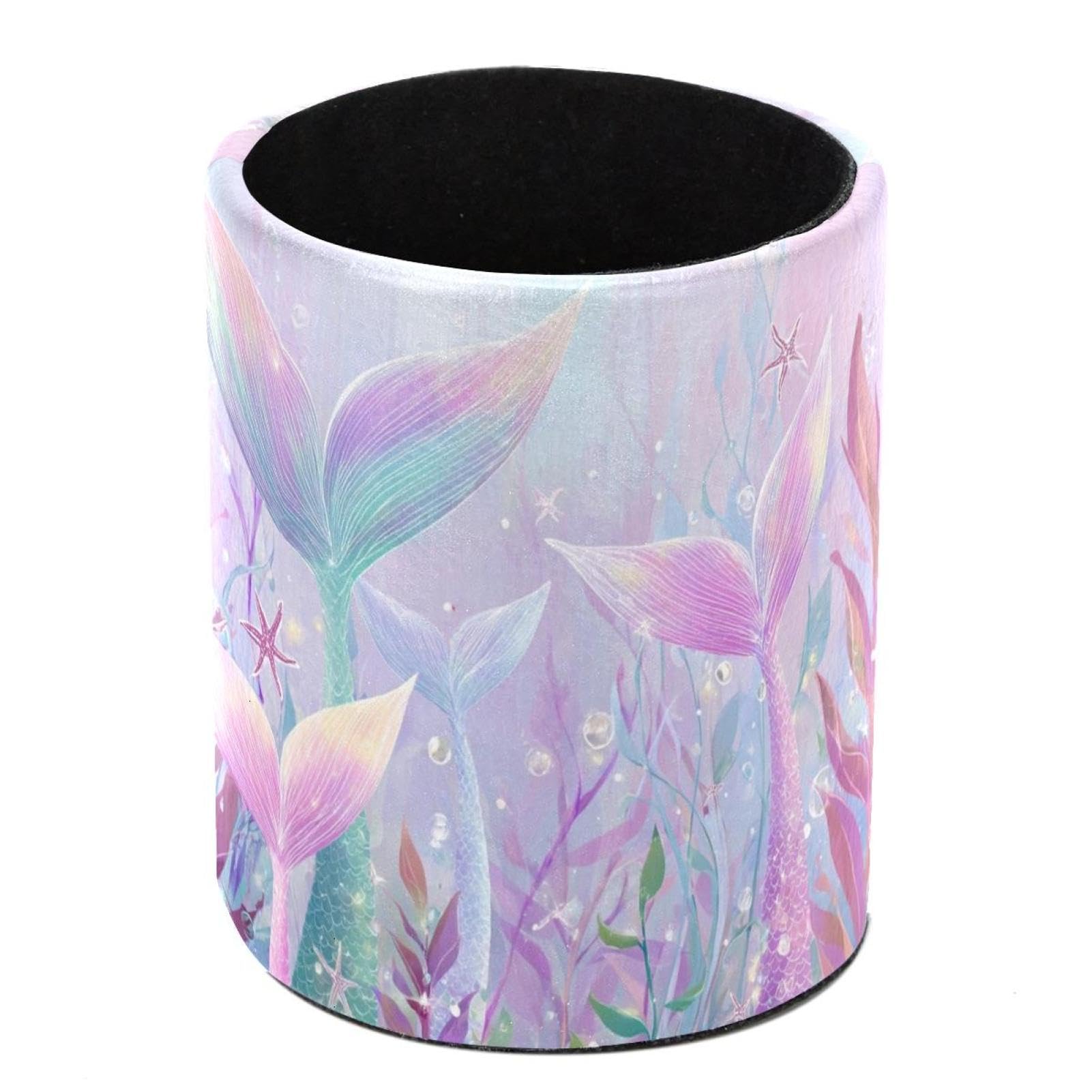 FWJZDSP Mermaid Tail Pencil Cup Pen Organizer Makeup Brush Holder for Office Home Countertop Desk Accessory Storage