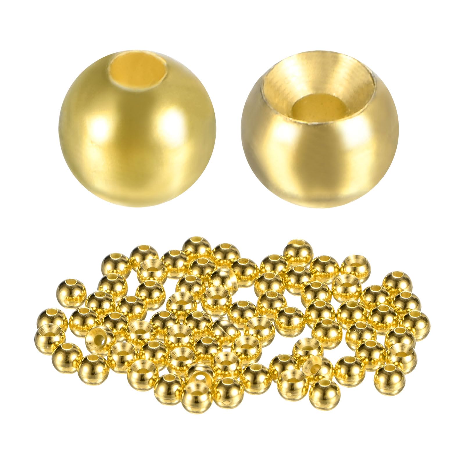 TIXIPEM Tungsten Beads for Fly Tying - Slotted Head Ball for Tackle Craft & Fishing Sink Deeper Faster Fly Fishing Materials