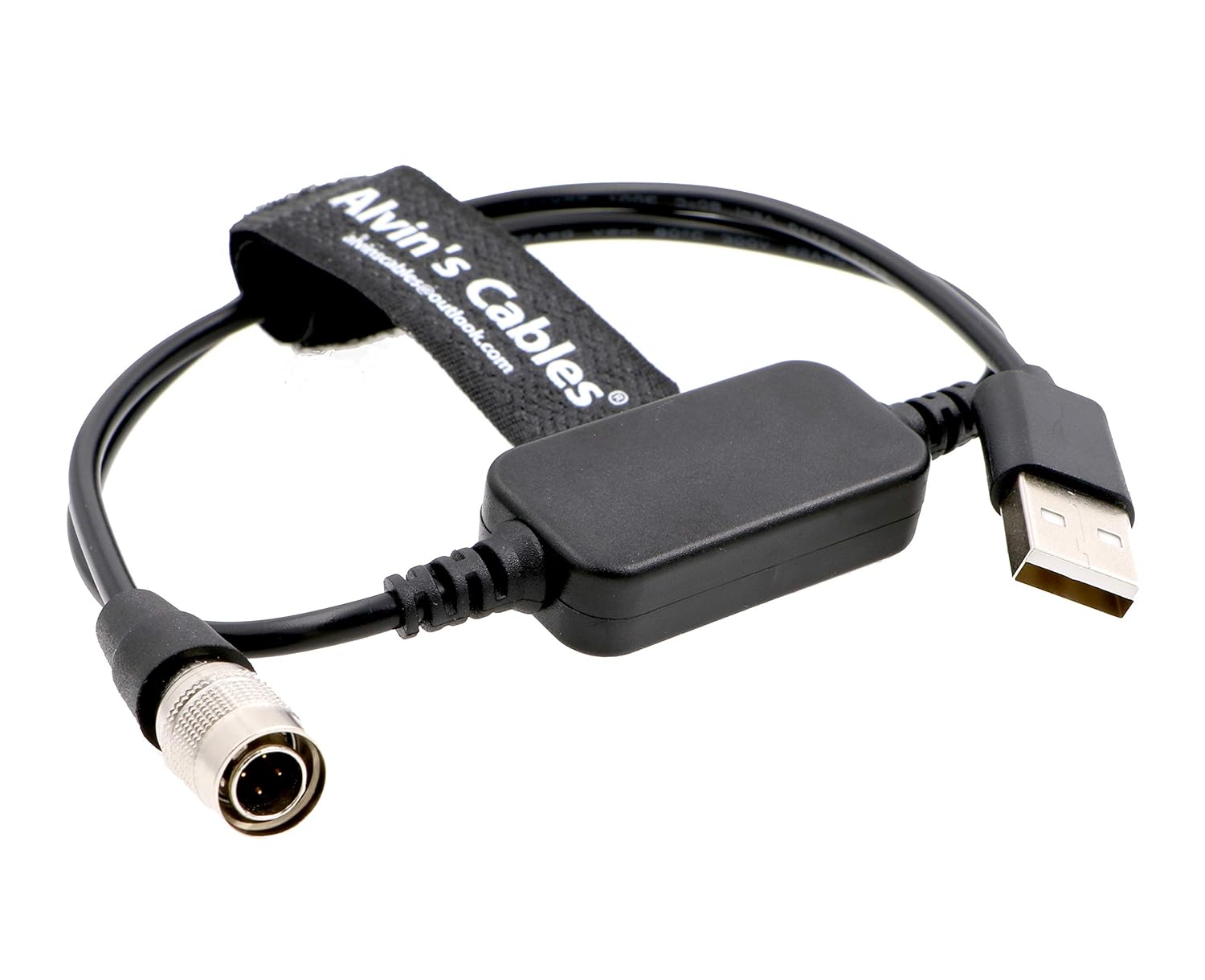 Alvin's Cables 5V to 12V Hirose-4-pin USB-Boost Power-Cable for Sound-Devices 688 633|Zoom F4 F8| Zaxcom