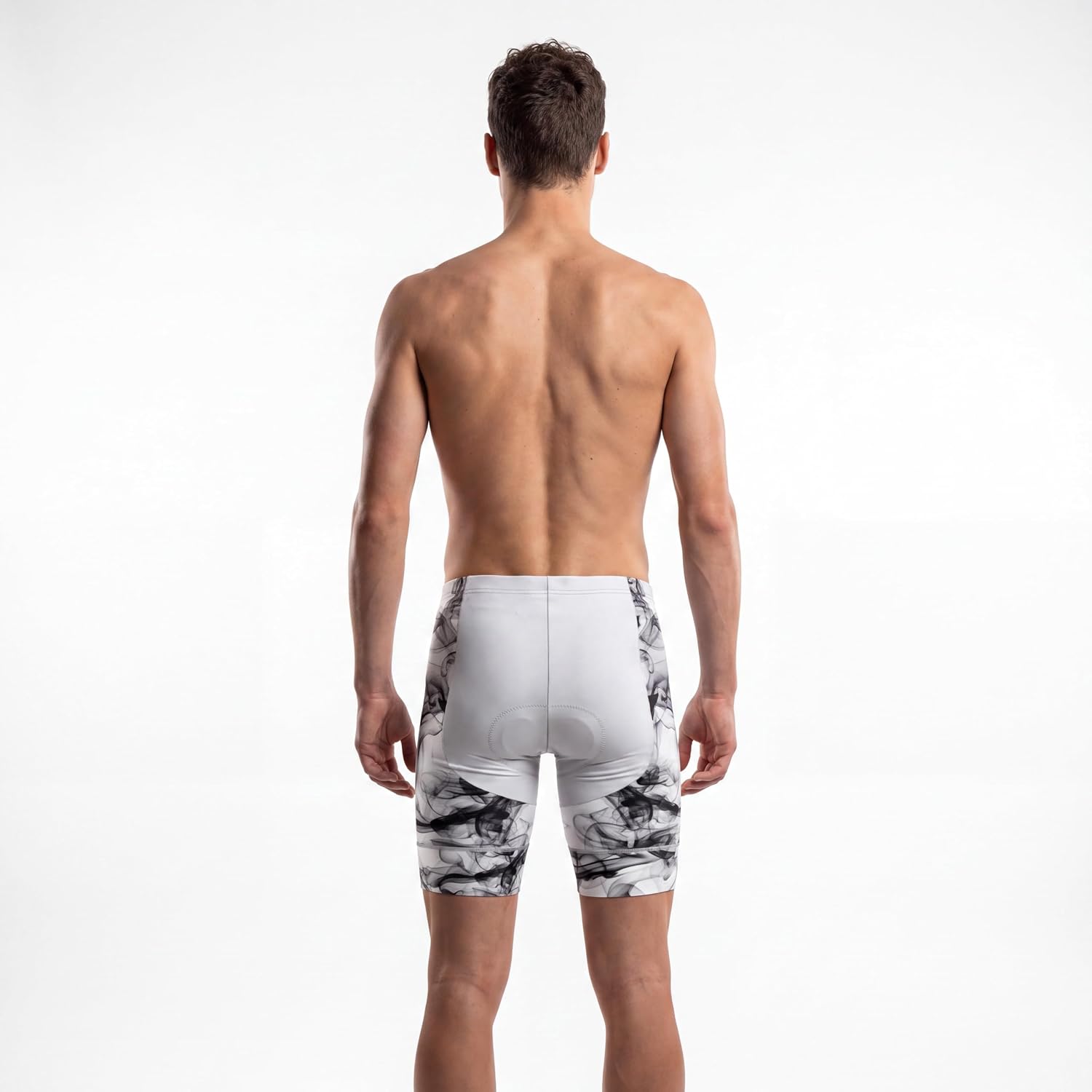 WIXEN Men’s Triathlon Shorts with Drawstring, Quick-Dry Padded Compression Shorts with Pockets for Swim Bike Run