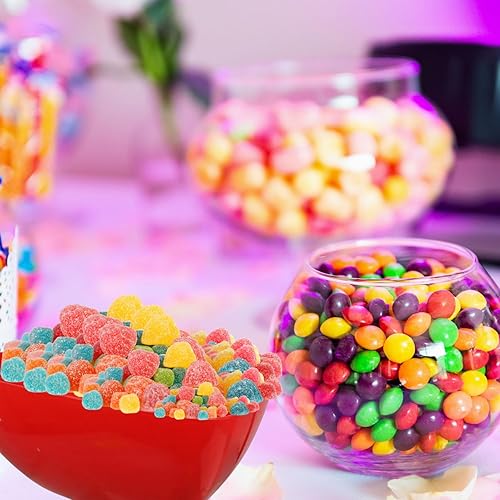 Miniatura 5 de KS - Tazón profundo de plástico rojo en forma de corazón de San Valentín, para el hogar, cocina, fiesta, para servir dulces, galletas, papas fritas,