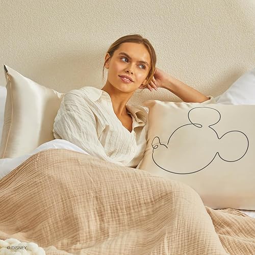 Vista 179 de Kitsch x Elf - Funda de almohada de satén con cremallera de tamaño queen/estándar, para el cabello y la piel, funda más suave que la seda, lavable a