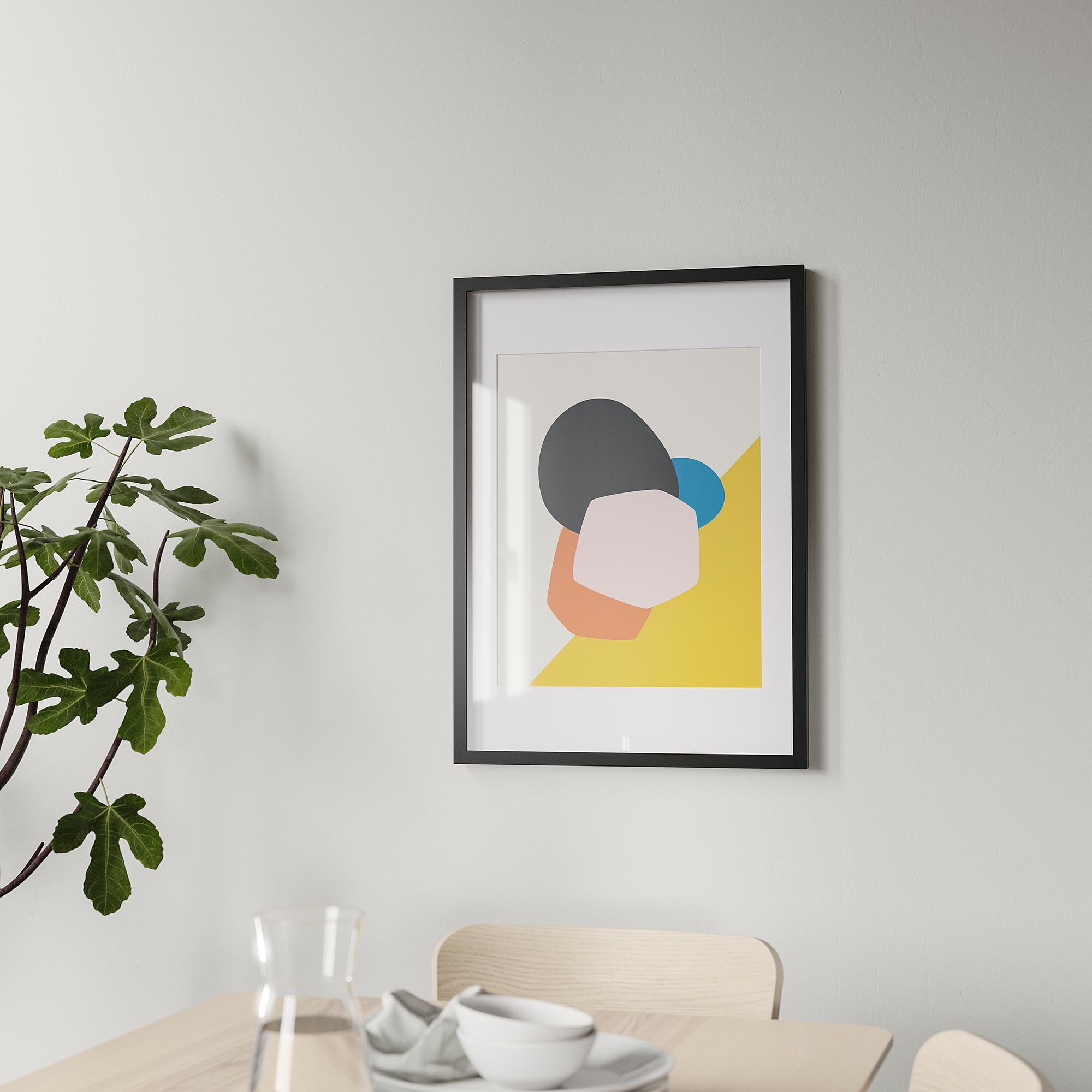 RÖDALM - Marco negro, 50 x 70 cm