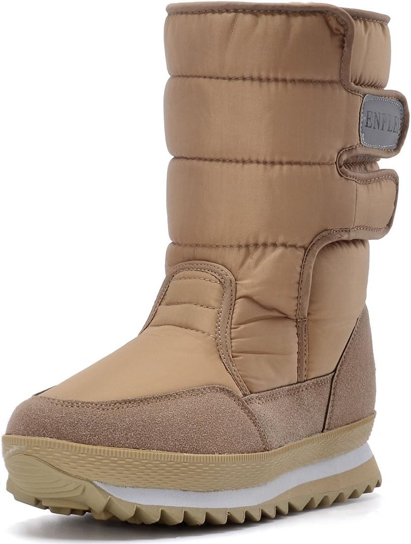 DADAWEN Women's Waterproof Frosty Snow Boot 6.5 Khaki(ep)