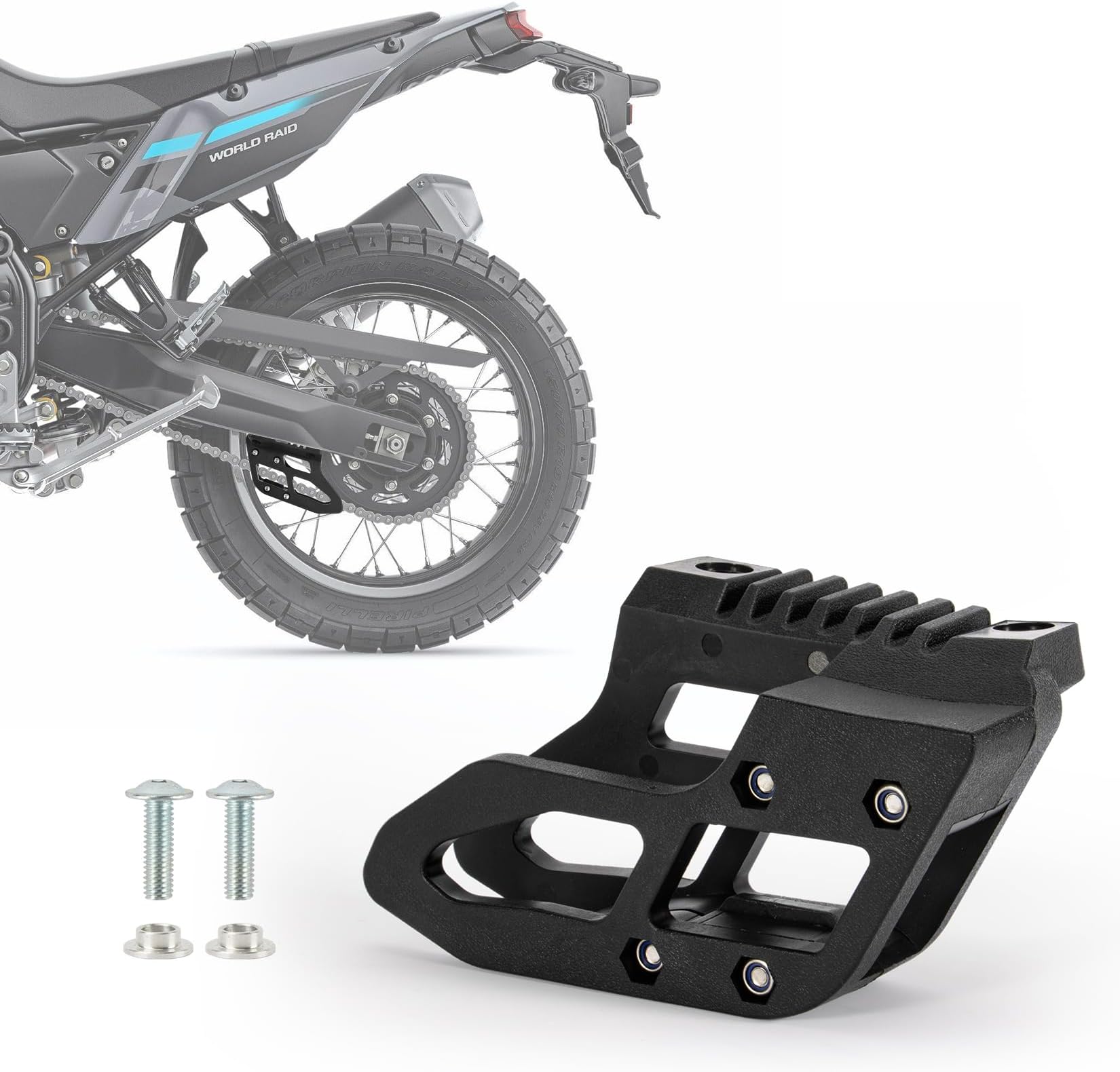 Chain Guide Guard for Tenere T700 - Motorcycle Protection Chain Guide Pulley Stabilizer Chain Case Chain Protector Accessories for Tenere 700 XTZ700 2019 2020 2021 2022 2023,Black