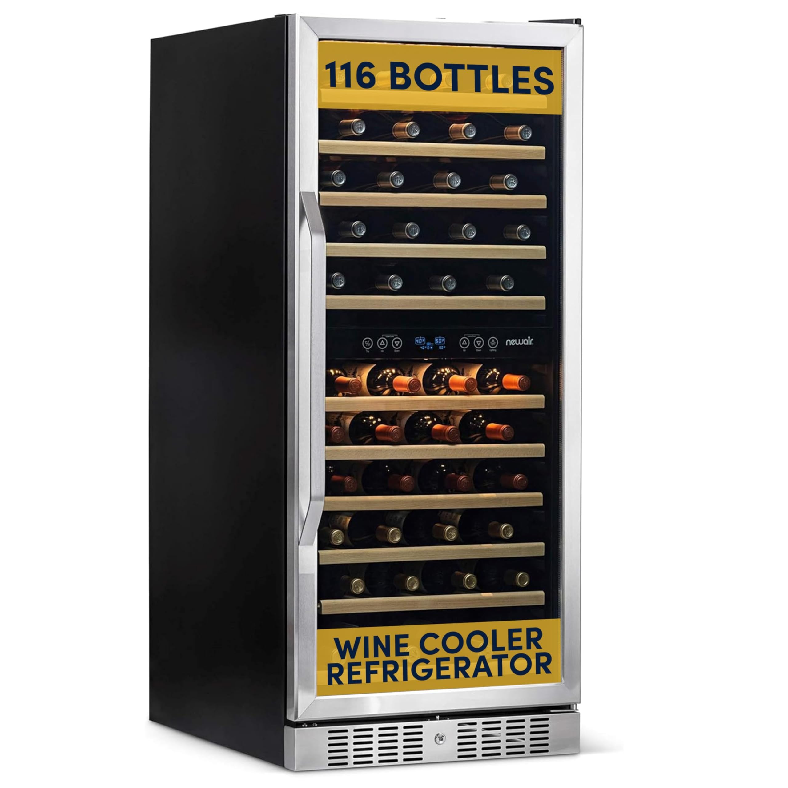 Newair 24' Wine Cooler Refrigerator, Large 116 Bottle Built-in or Freestanding...
