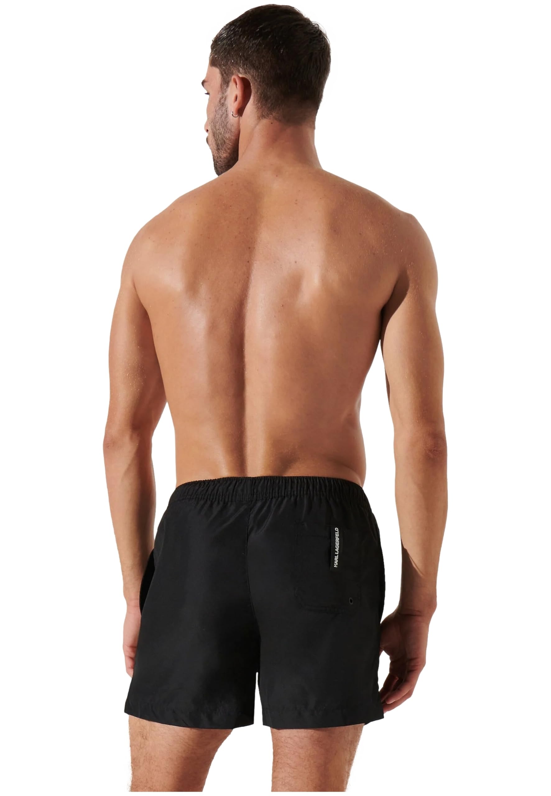 KARL LAGERFELD Hombre Karl Logo Short Boardshorts Negro XL