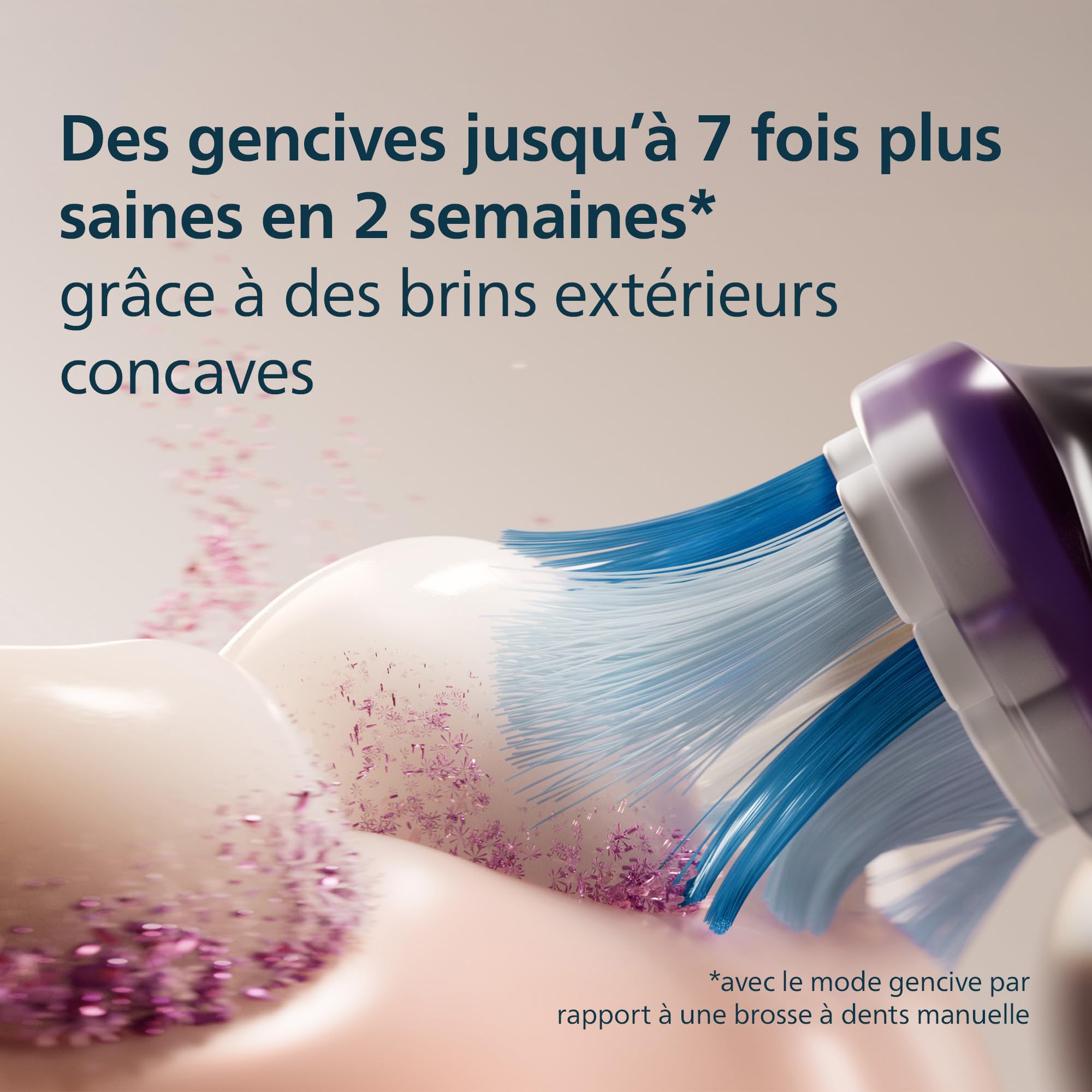 Philips Sonicare G3 Premium Gum Care - têtes de brosse à dents de rechange d'origine, noir, lot de 4, HX9054/88