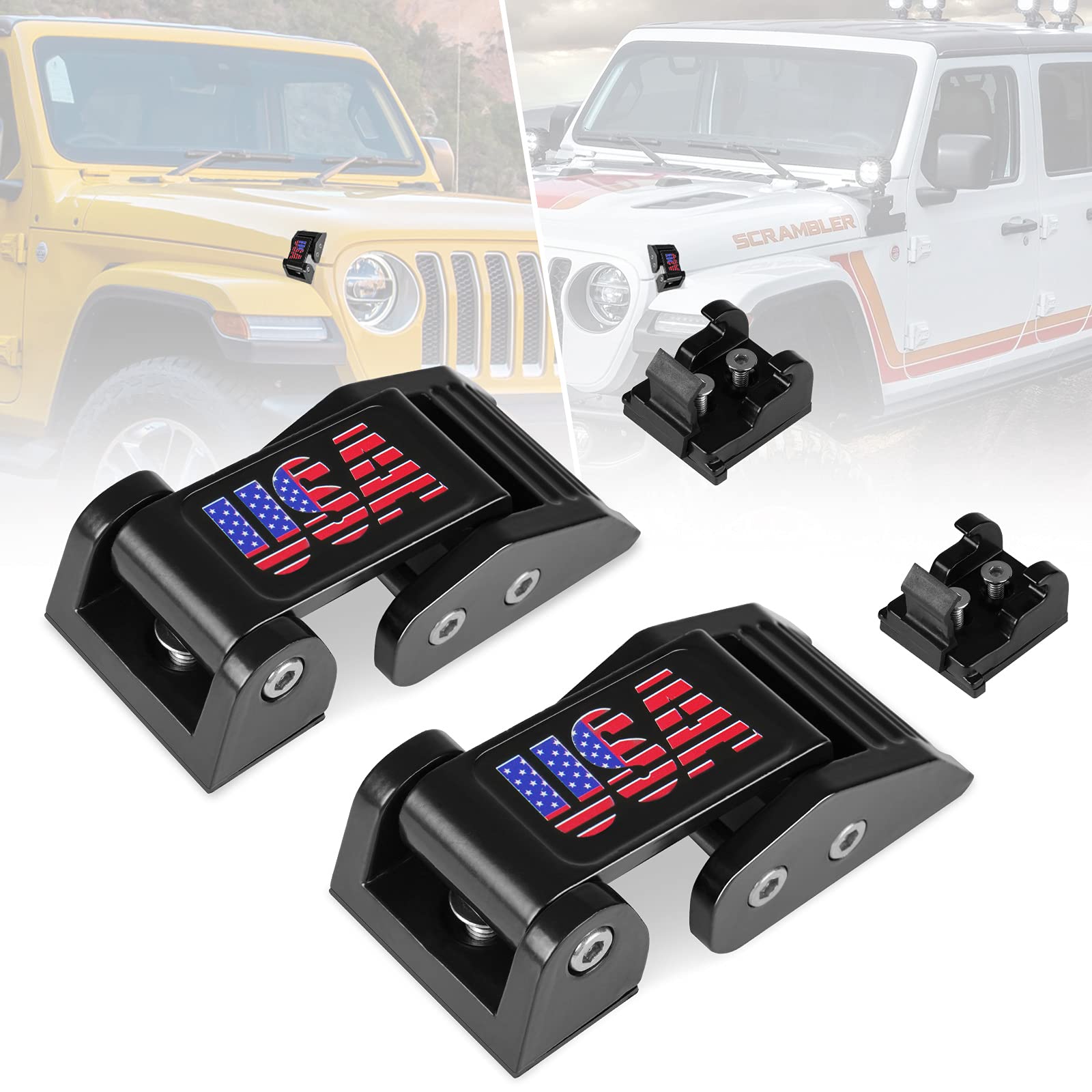 Buy Nstarsmotor Aluminum Hood Latches Catch Kit with U.S.A Style