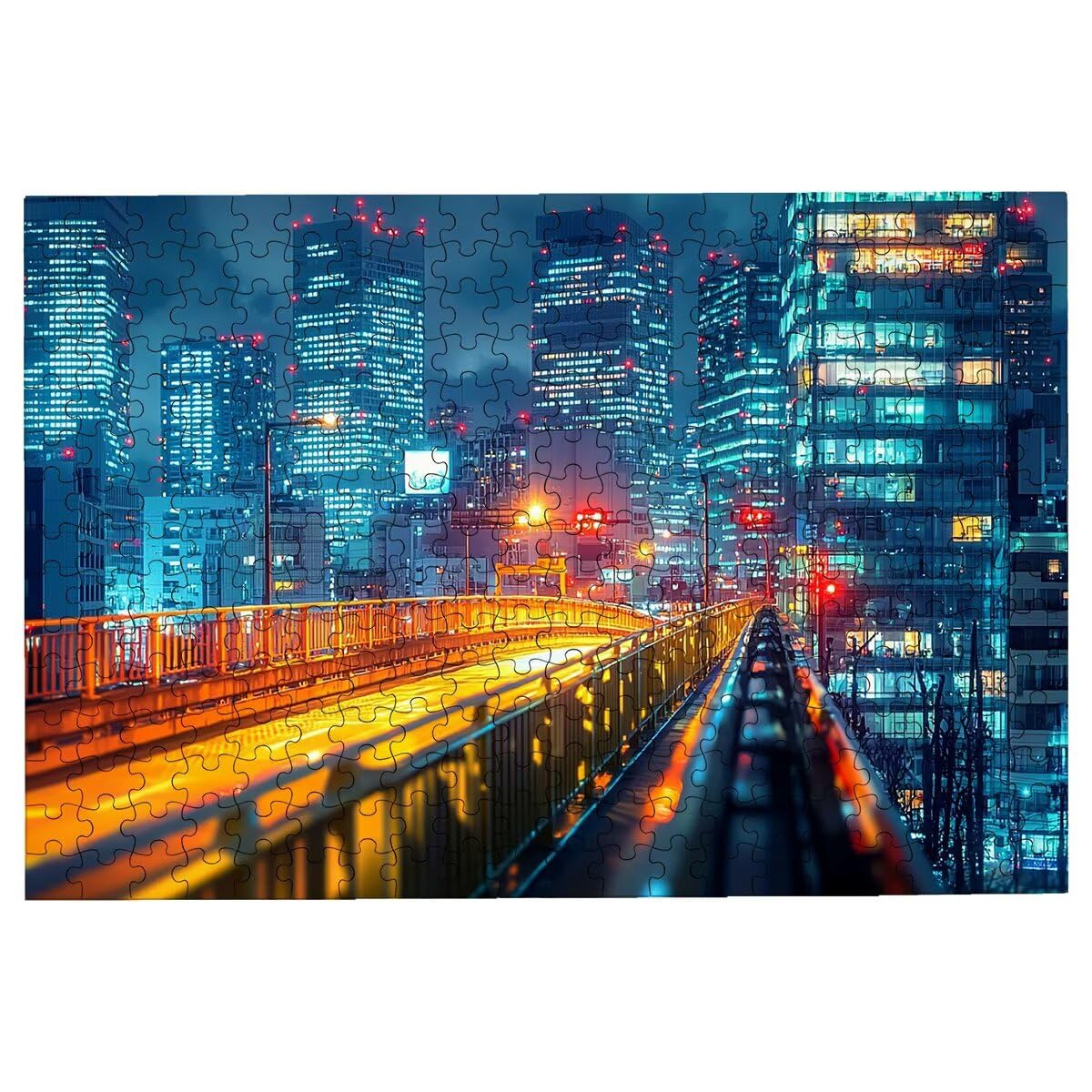 Puzzle dla dorosłych 5000 Cyberpunk puzzle 5000 elementów dla dorosłych, drewniane puzzle do dekoracji wnętrz, niemożliwe gry logiczne, unikalne prezenty dla kobiet, mężczyzn, wymagający motyw puzzli